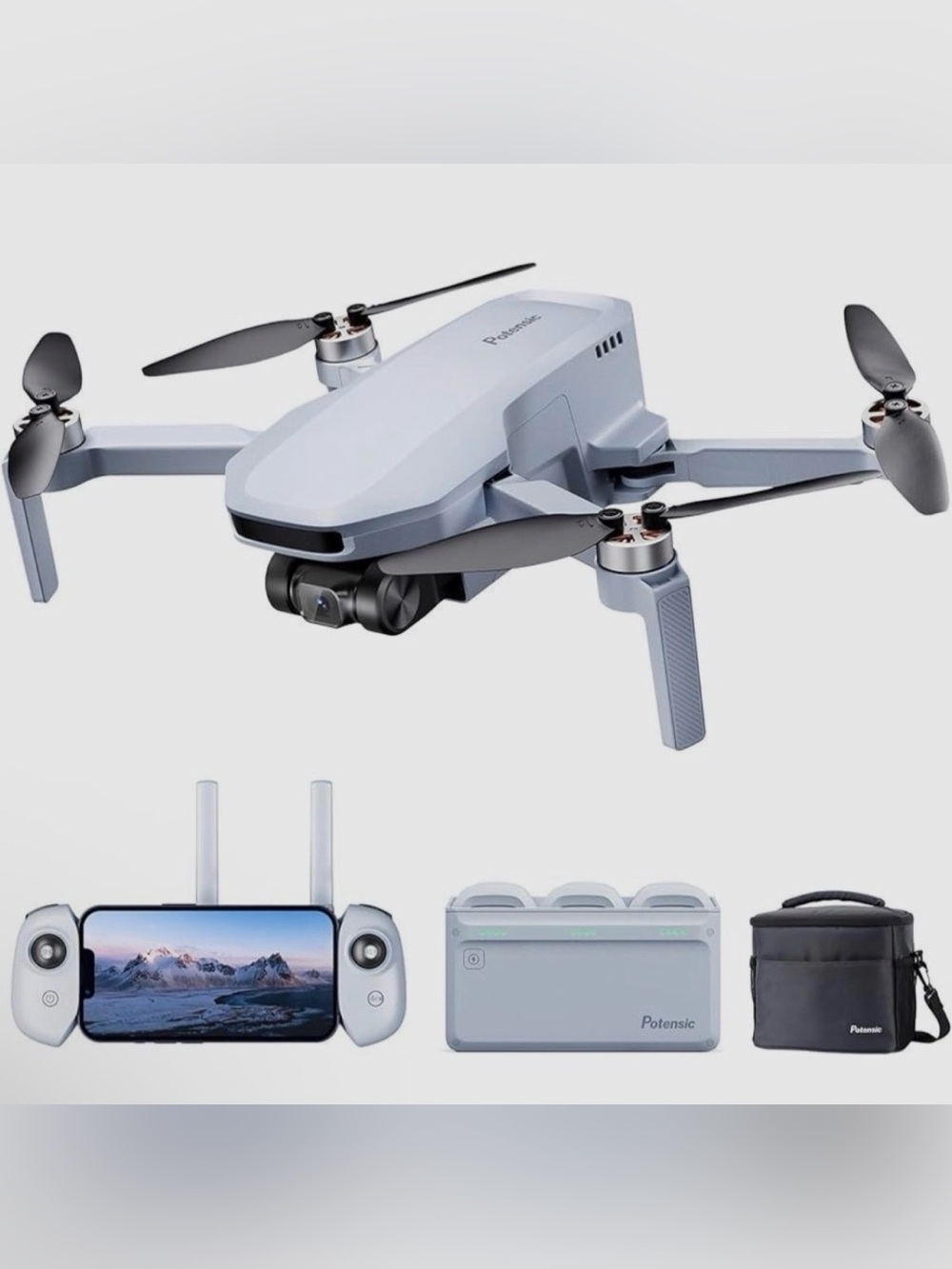 Potensic ATOM SE GPS Drone 4K Camera Lightweight with Foldable FPV Transmission